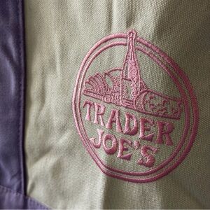 2026! Trader Joe's Limited Edition Lavender Canvas 1pc Large Tote Bag Only